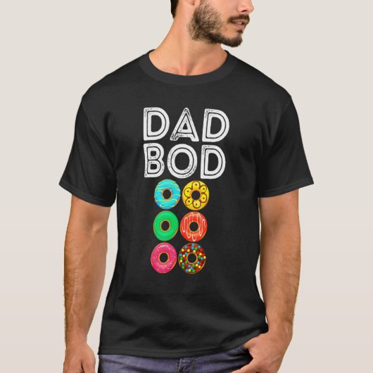 Donut Six Pack papa Gym Dad Donut Bod Doughnut T-shirt (Voorkant)
