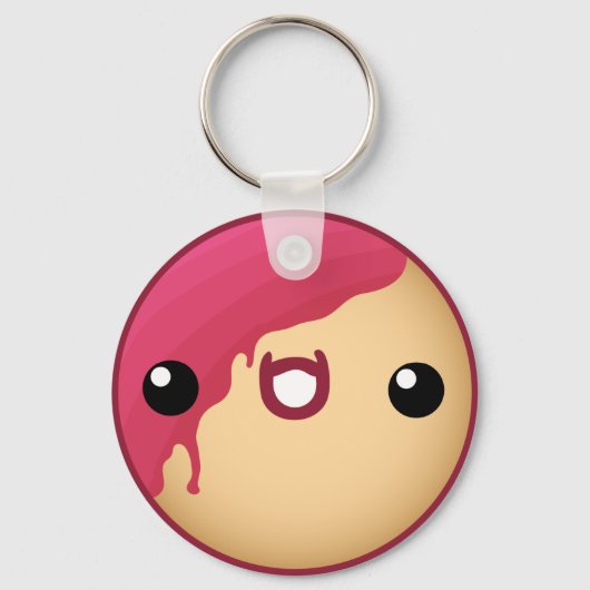 Donut Sleutelhanger Red (Voorkant)