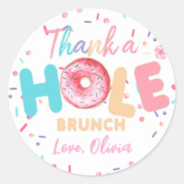 Donut Snoep Verjaardagssticker Ronde Sticker