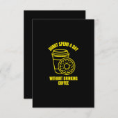 Donut spend a day without drinking kluis bedankkaart (Voorkant / Achterkant)