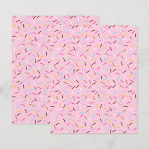 Donut Sprinkels Scrapbook Papier Roze Ambachtelijk