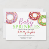Donut Sprinkle Baby shower Pink Doughnut Kaart (Voorkant)
