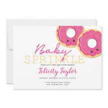 Donut Sprinkle Baby shower Roze Twin Girls
