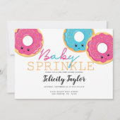 Donut Sprinkle Baby shower Triplets Aankondiging (Voorkant)