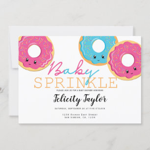 Donut Sprinkle Baby shower Triplets Aankondiging