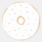 Donut Sprinkle Birthday Party Ronde Sticker (Voorkant)