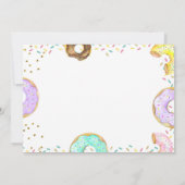 Donut Sprinkle Girl Birthday met foto Kaart (Achterkant)