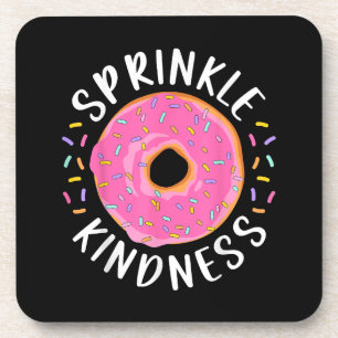 Donut Sprinkle Kindness Funny Girls Women Doughnut Bier Onderzetter