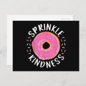Donut Sprinkle Kindness Funny Girls Women Doughnut Briefkaart (Voorkant / Achterkant)