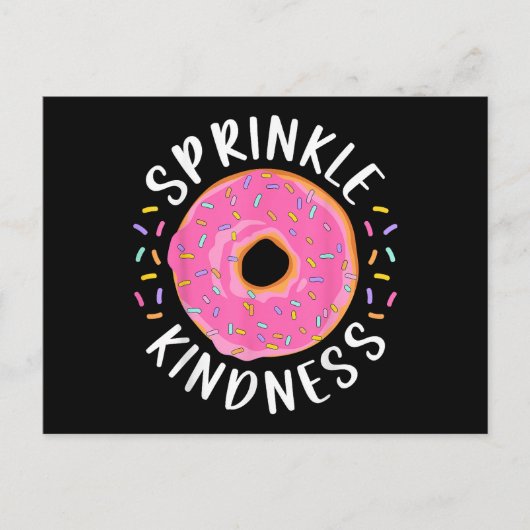 Donut Sprinkle Kindness Funny Girls Women Doughnut Briefkaart (Voorkant)