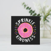 Donut Sprinkle Kindness Funny Girls Women Doughnut Save The Date (Staand voorkant)