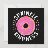 Donut Sprinkle Kindness Funny Girls Women Doughnut Save The Date (Achterkant)