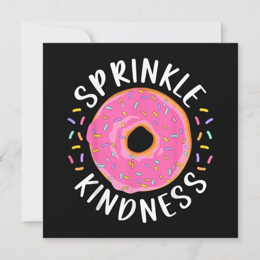 Donut Sprinkle Kindness Funny Girls Women Doughnut Save The Date (Voorkant)