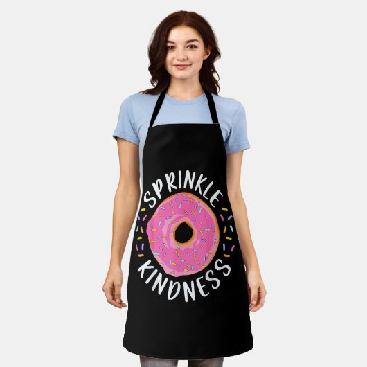 Donut Sprinkle Kindness Funny Girls Women Doughnut Schort (Gedragen)