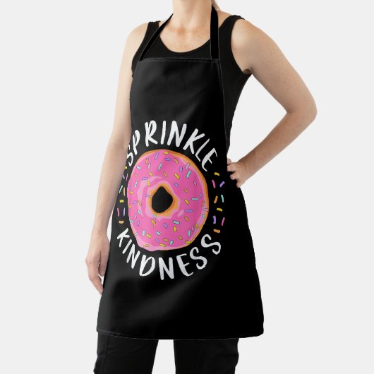 Donut Sprinkle Kindness Funny Girls Women Doughnut Schort (Insitu)