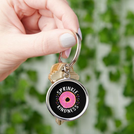Donut Sprinkle Kindness Funny Girls Women Doughnut Sleutelhanger (Hand)