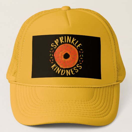 Donut Sprinkle Kindness Funny Girls Women Doughnut Trucker Pet (Voorkant)