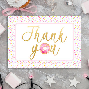 Donut Sprinkle Sweet One Pink Bedankt