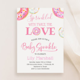 Donut Sprinkled met Twice the Love Twin Baby Kaart