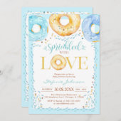 Donut Sprinkled with Love Baby Shower Invitation Kaart (Voorkant / Achterkant)