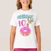 Donut Sprinkler Birthday Girl Party Theme MAtching T-shirt (Voorkant)