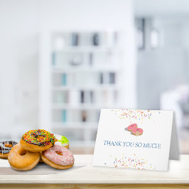 Donut Sprinkles Baby shower Dank u Bedankkaart