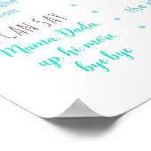 Donut Sprinkles Blauw Eerste Verjaardag Milestone Poster (Hoek)