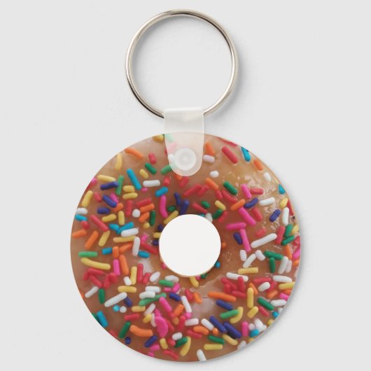 Donut Sprinkles Colorful Fun Pastry Sleutelhanger (Voorkant)