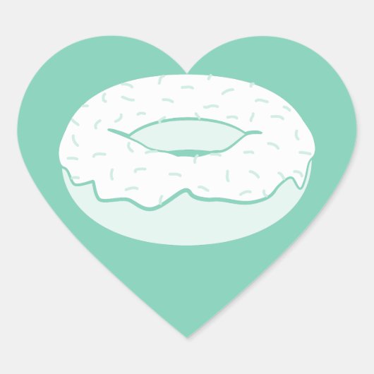 donut sprinkles hart sticker (Voorkant)