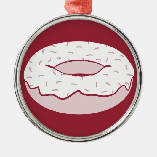 donut sprinkles metalen ornament (Voorkant)