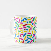 Donut Sprinkles Patterns Mok: Een leuke en grillig Koffiemok (Voorkant links)