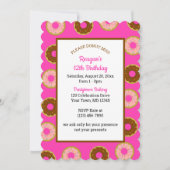 Donut Sprinkles Roze Verjaardag Kaart (Voorkant)