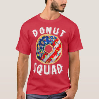 Donut Squad American Flag Cute Donut T-shirt