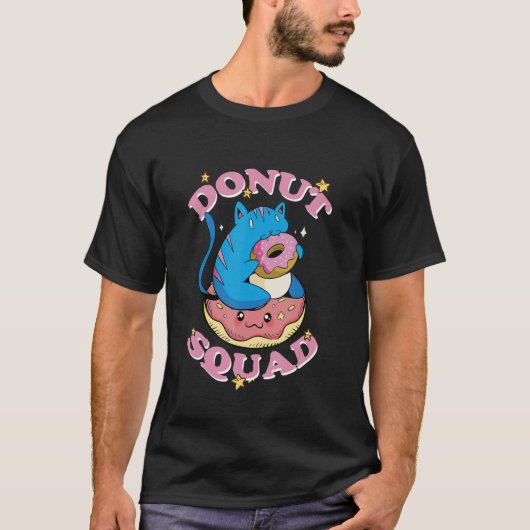 Donut Squad Doughnut Stress Cat Chill Candy Pastry T-shirt (Voorkant)