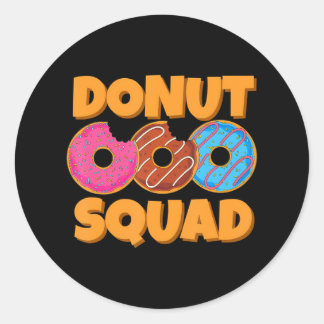 Donut Squad Grappige snoepjes Donuts Voedsel Snack Ronde Sticker