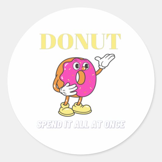 Donut stiker ronde sticker (Voorkant)