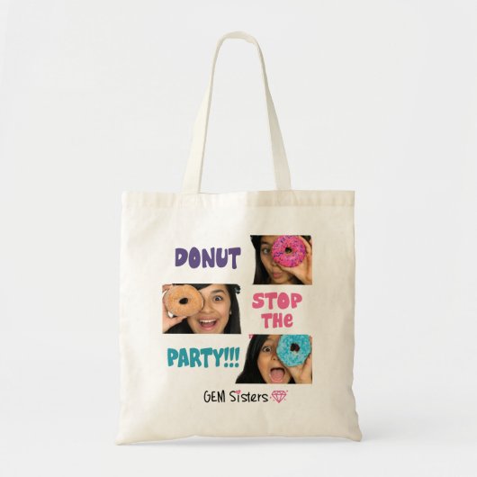 DONUT Stop de partijgebonden Canvas tas (Voorkant)