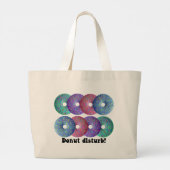 Donut storen grote tote bag (Achterkant)