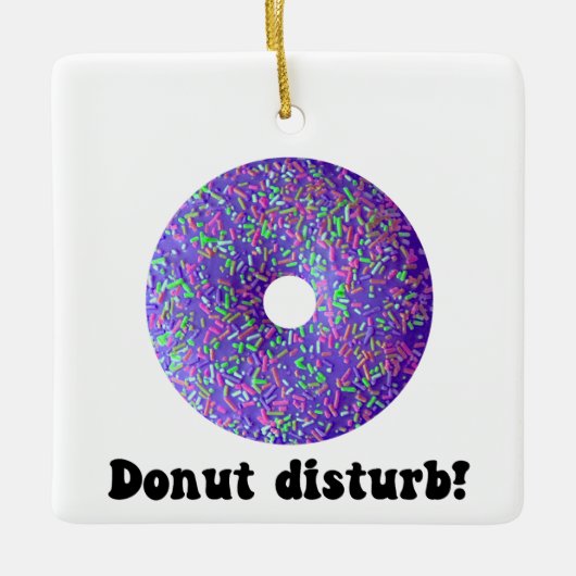 Donut storen keramisch ornament (Voorkant)