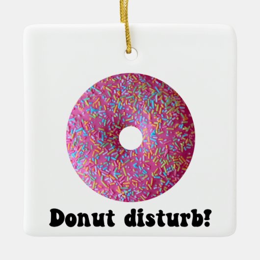 Donut storen keramisch ornament (Voorkant)