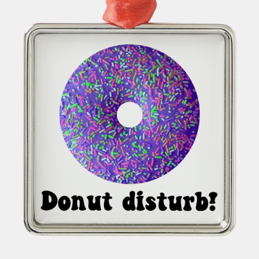 Donut storen metalen ornament (Voorkant)