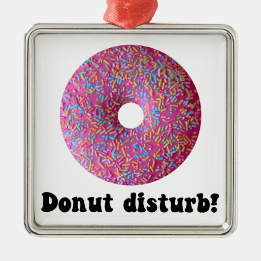Donut storen metalen ornament (Voorkant)