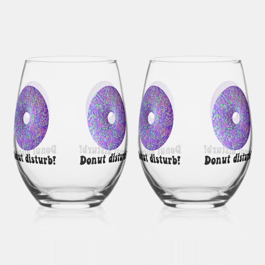 Donut storen wijnglas zonder voet (Voorkant)