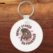 Donut Stress altijd, doe gewoon je beste Sleutelhanger (Voorkant)