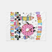 Donut stress doe gewoon je beste groovy test dag t fleece deken (Voorkant (Horizontaal))