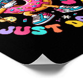 Donut stress doe gewoon je beste groovy test dag t poster (Hoek)