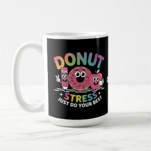 Donut stress doe gewoon je beste testdag Shirt Koffiemok