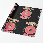 Donut Stress doet gewoon je best Cadeaupapier (Uitgerold)