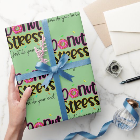 Donut Stress doet gewoon je best Cadeaupapier (Geschenken)