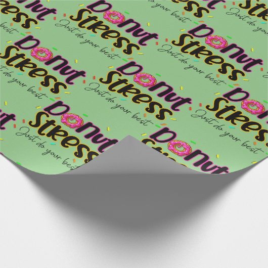 Donut Stress doet gewoon je best Cadeaupapier (Hoek)